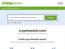 Tablet Screenshot of cryptoassist.com